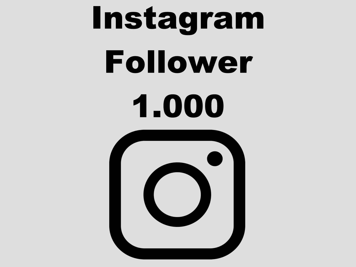 Instagram Follower kaufen 1.000 Follower - Per PayPal und AmEx