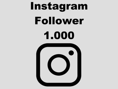 Instagram Follower kaufen 1.000 Follower -  Per PayPal und AmEx