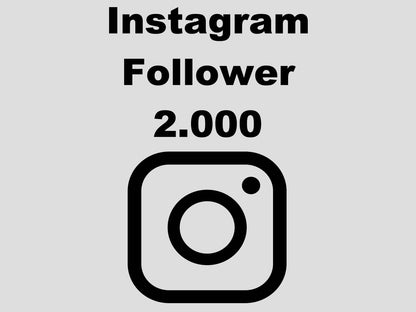 Instagram Follower kaufen 2.000 Follower - Per PayPal und AmEx