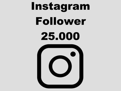 Instagram Follower kaufen 25.000 Follower - Per PayPal und AmEx
