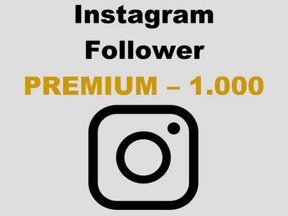 Premium Instagram Follower kaufen 1.000 - Per PayPal und AmEx