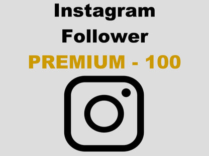 Premium Instagram Follower kaufen 100 - Per PayPal und AmEx